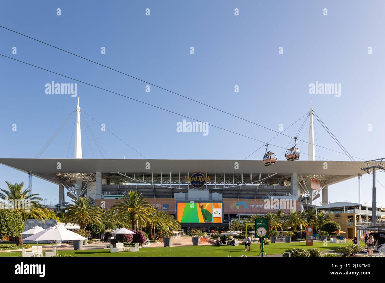 Miami Gardens, FL, USA. 26.. März 2022. Hard Rock Stadium. Outdoor von World Tennis Turnier bei den Miami Open 2022 powered by Itau. Kredit: Yaroslav Sabitov/YES Market Media/Alamy Live Nachrichten. Stockfoto