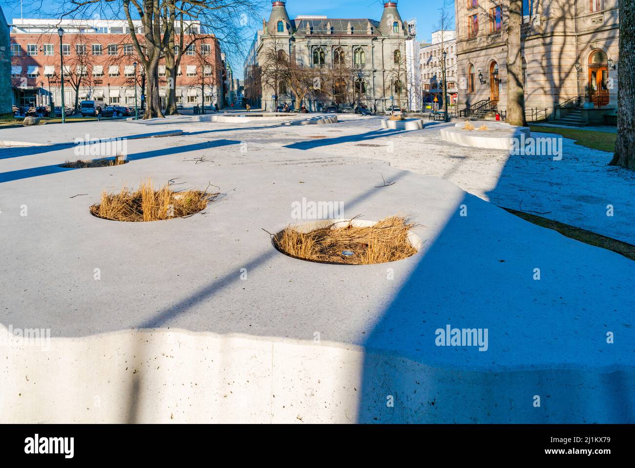 TRONDHEIM, NORWEGEN - 11 2022. MÄRZ: Das Terra Incognita (Unbekanntes Land)-Denkmal in Trondheim ist eine Gedenkstätte für den Terroranschlag vom 22. 2011. Juli Stockfoto