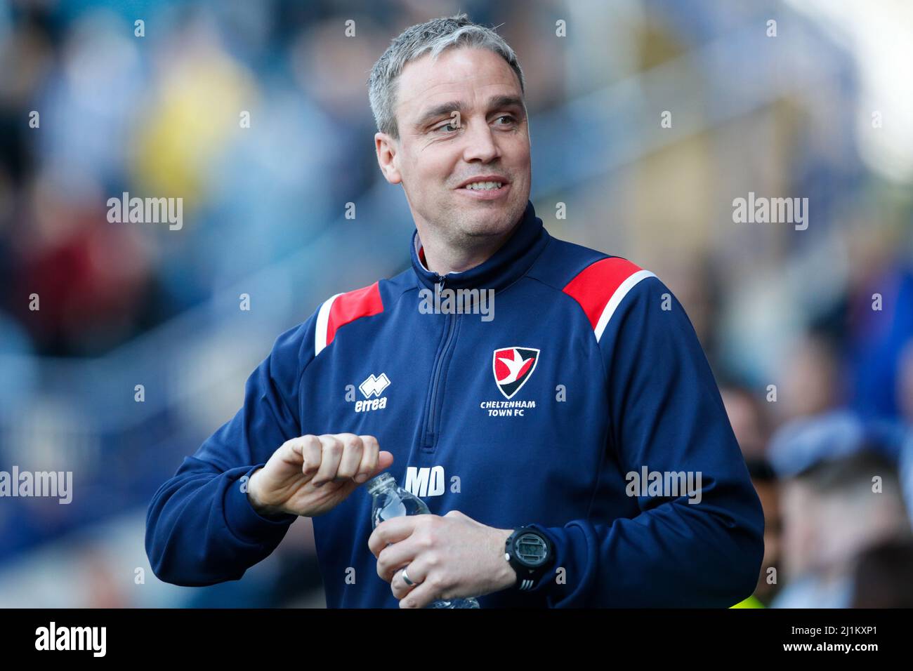 Sheffield, Großbritannien. 26. März 2022. Michael Duff Manager von Cheltenham Town in Sheffield, Großbritannien am 3/26/2022. (Foto von Ben Early/News Images/Sipa USA) Quelle: SIPA USA/Alamy Live News Stockfoto