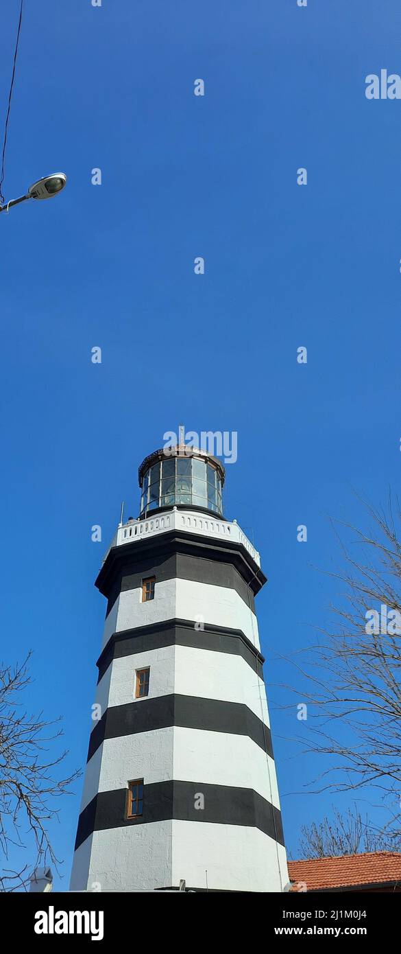 Istanbul, Türkei - 12 2022. Februar: Leuchtturm von Sile, Tagesausflug zur touristischen Kultur in Istanbul Stockfoto