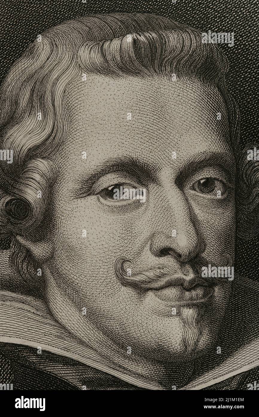 Philipp IV. (1605-1665). König von Spanien (1621-1665) und Portugal (1621-1640). Haus Österreich. Hochformat. Gravur von Masson. Lithographie von Magín Pujadas. Details. Historia General de España, von Modesto Lafuente. Band III Veröffentlicht in Barcelona, 1879. Stockfoto Philipp IV. (1605-1665). König von Spanien (1621-1665) und Portugal (1621-1640). Haus Österreich. Hochformat. Gravur von Masson. Lithographie von Magín Pujadas. Details. Historia General de España, von Modesto Lafuente. Band III Veröffentlicht in Barcelona, 1879. Stockfoto