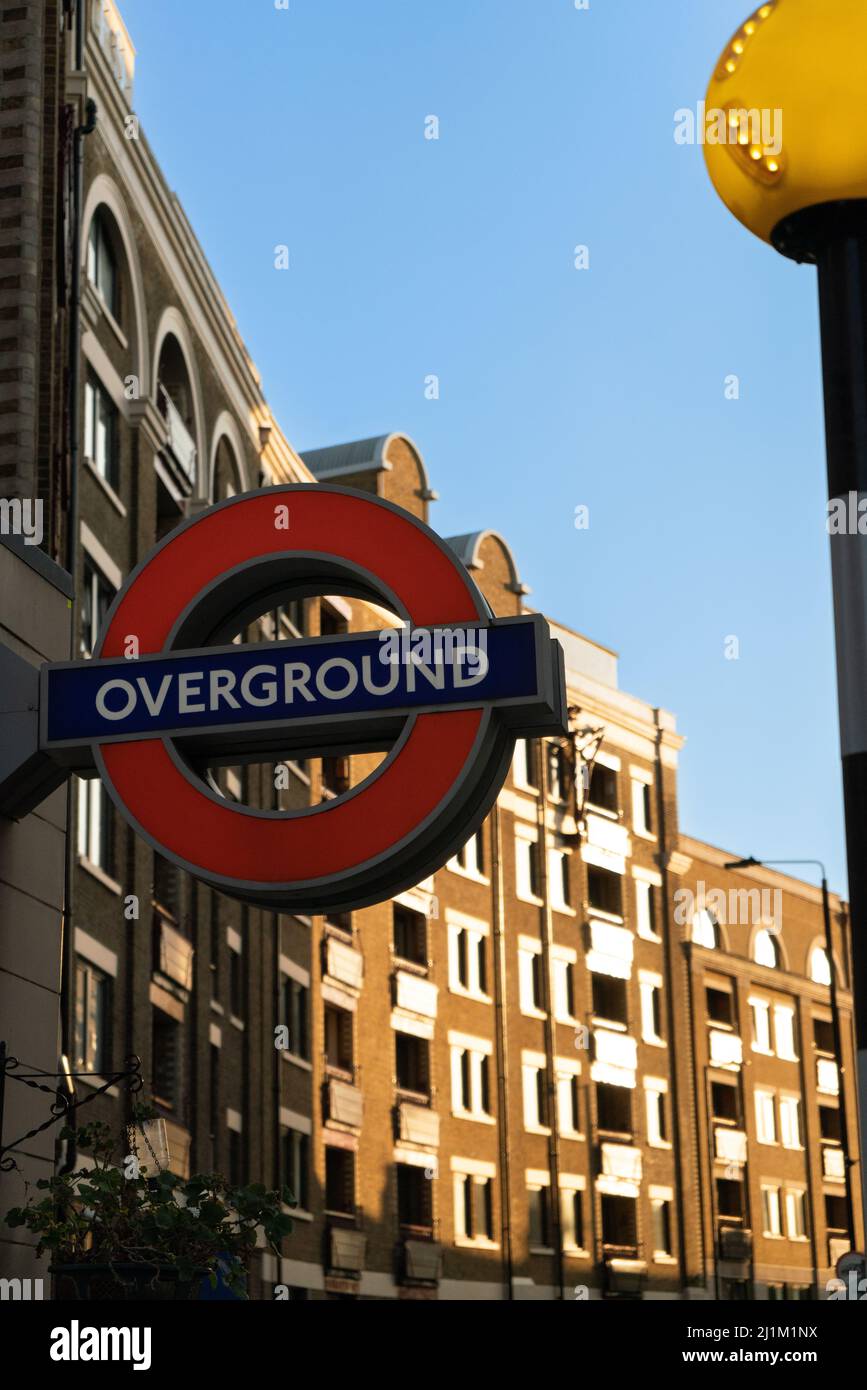 wapping Overground Station, docklands, East london, england Stockfoto