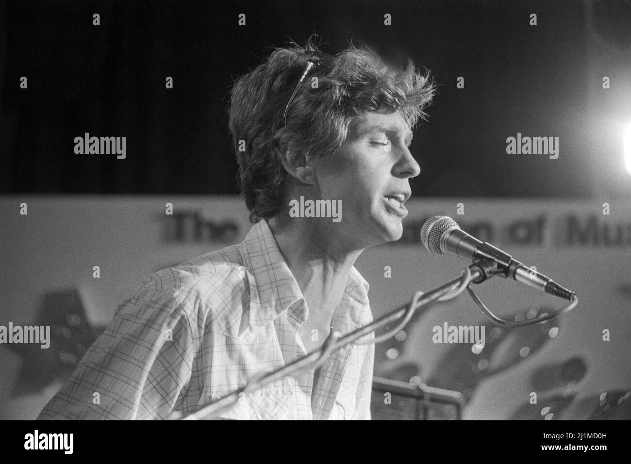 Der englische Musiker Georgie Fame tritt 1979 in London, England, auf. Stockfoto
