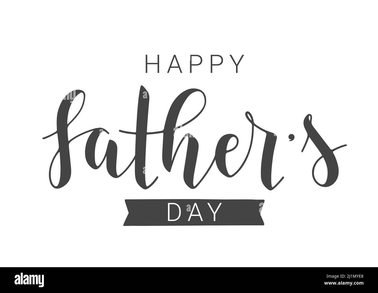 Handgeschriebener Schriftzug zum Happy Father's Day. Vorlage für Banner, Grußkarte, Postkarte, Einladung, Party, Poster, Print- oder Webprodukt. Stock Vektor