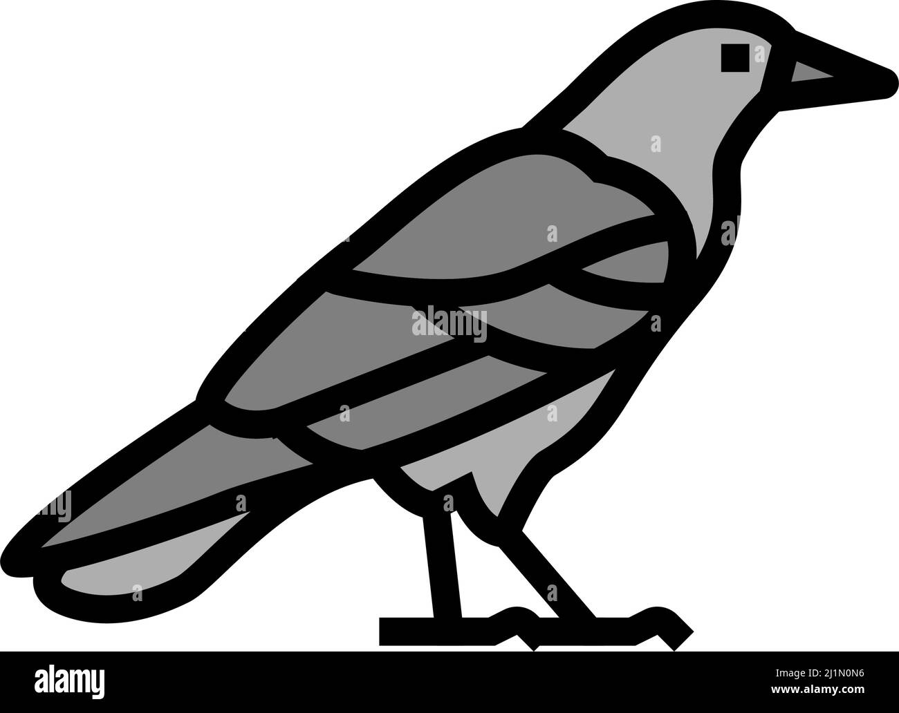 Vektorgrafik für Symbole in Krähenvogelfarben Stock Vektor