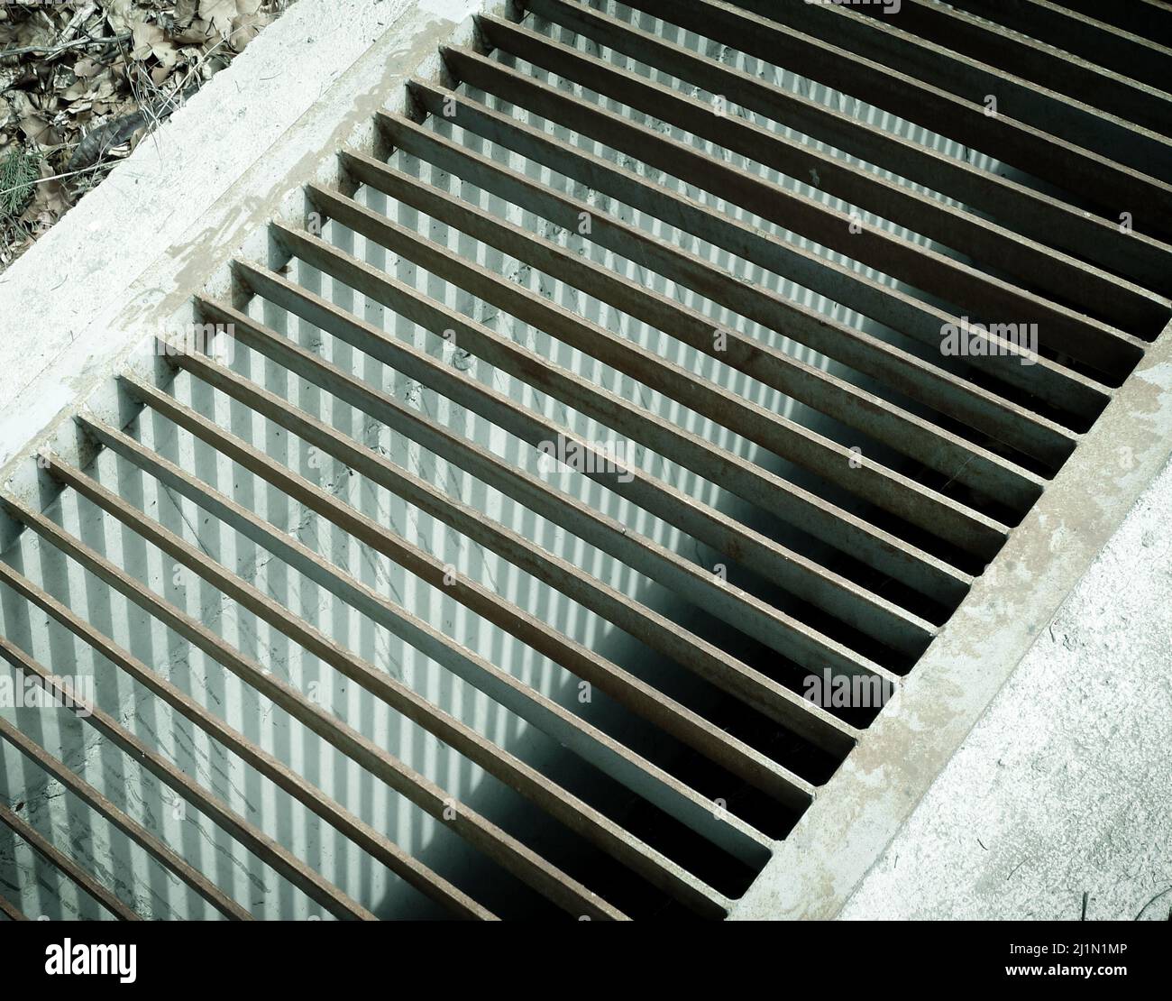 Nahaufnahme des Schachtnetzgewebes. Stockfoto
