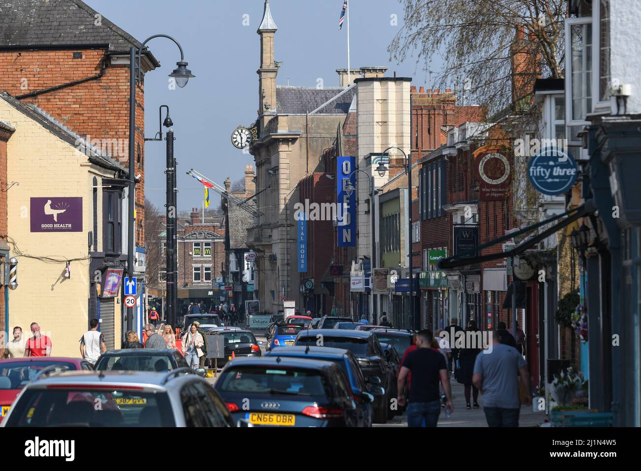 Loughborough Stadtzentrum Stockfoto