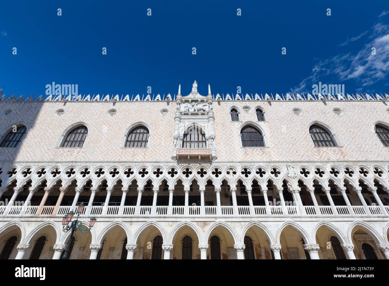 Palazzo Ducale, Dogenpalast, Detail, Piazza San Marco, Markusplatz, Venedig, Italien Stockfoto