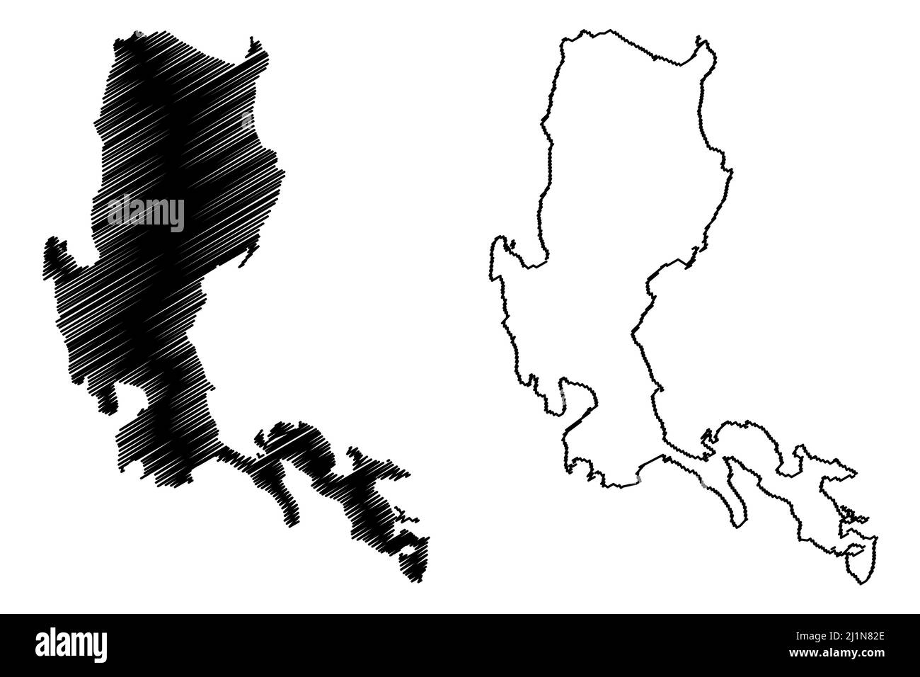 Luzon Insel (Südostasien, Republik der Philippinen) Karte Vektor Illustration, scribble Skizze Luzon Karte Stock Vektor