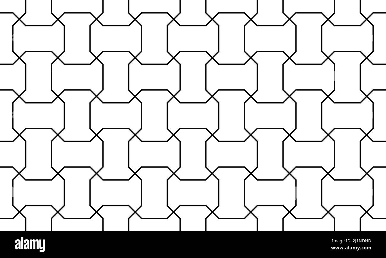 Weißes, nahtloses Muster aus Bürgersteig mit gekreuzten Blöcken. Vektorbahn Textur Draufsicht. Gehweg aus Betonplatten im Freien. Gepflastertes Gehweg oder Terrasse Stock Vektor