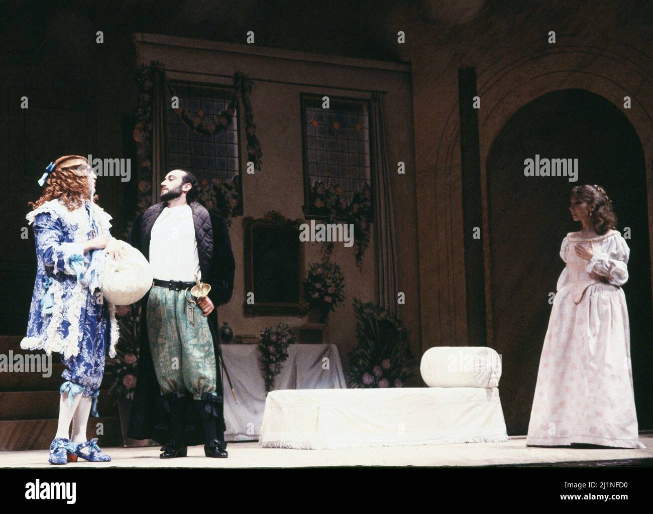 MORETO , AGUSTIN. ESCRITOR ESPÑOL . MADRID 1618 - 1669. TEATRO.“ KEINE PUEDE SER . EL GUARDAR A UNA MUJER“. REPRESENTACION TEATRAL EN MADRID , AÑO1989. COMPAÑIA NACIONAL DE TEATRO CLASICO. DIRECCION , ADOLFO MARSILLACH. Stockfoto