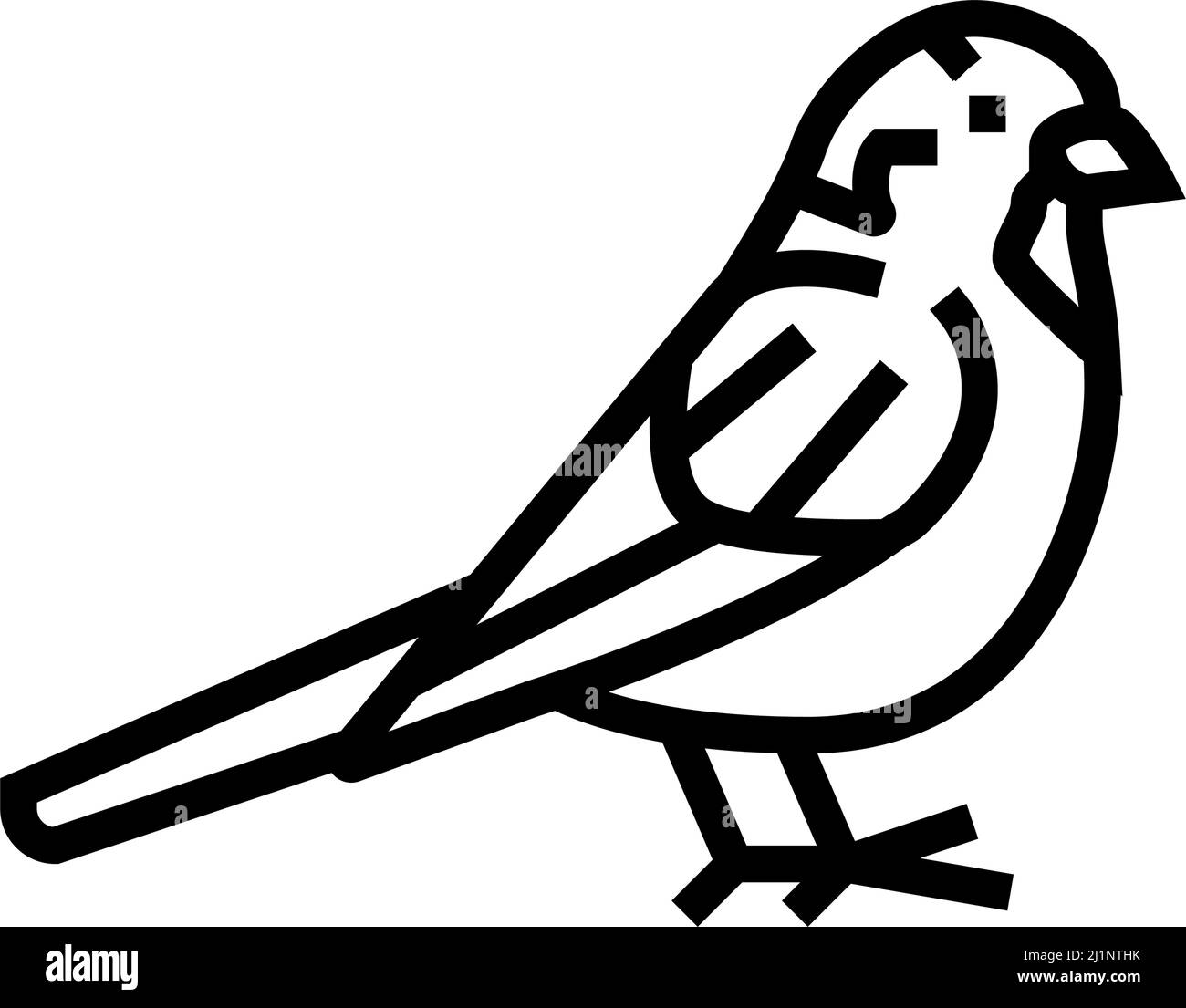 Abbildung des Symbols für die Spatz-Vogellinie Stock Vektor