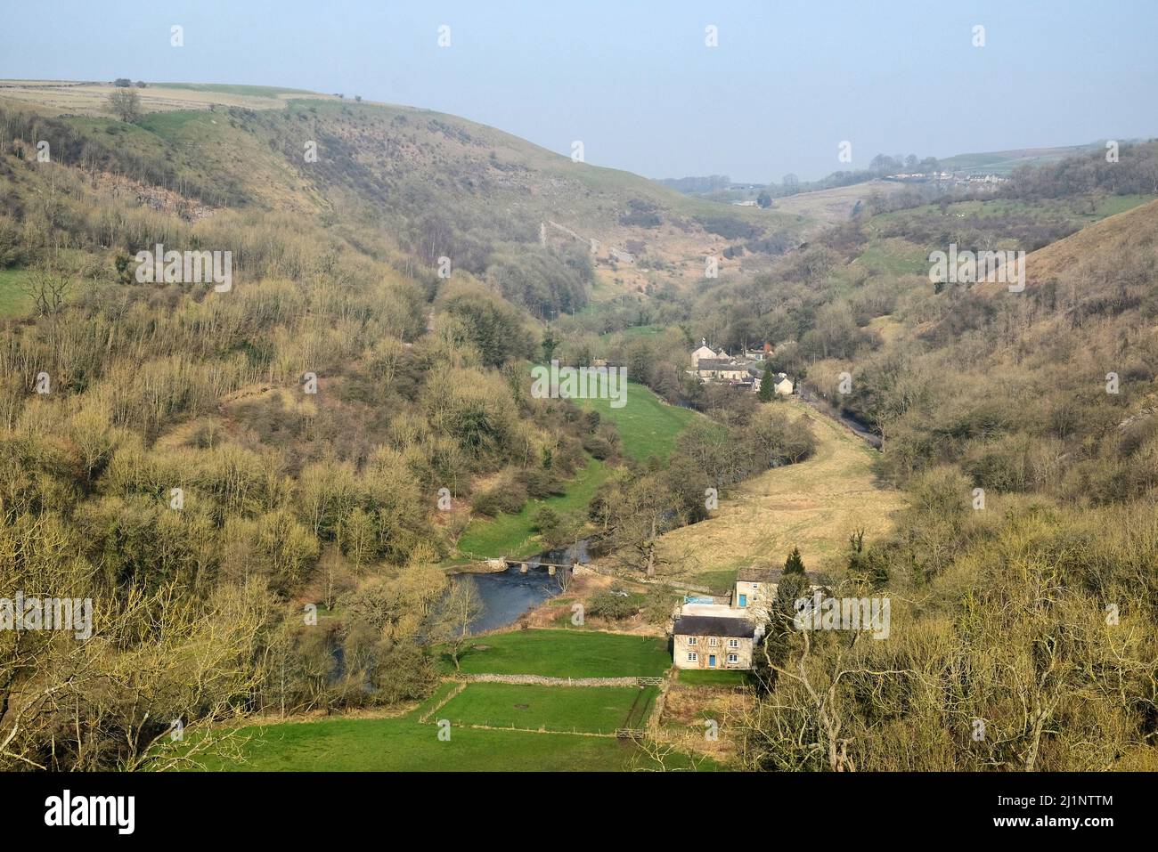 Monsal Dale und das Wye Valley, Peak District, Derbyshire, Großbritannien Stockfoto