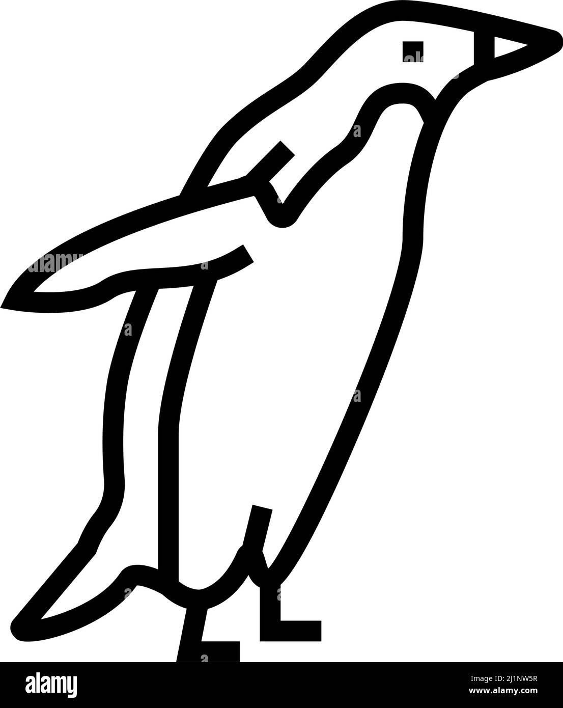 abbildung des Symbols für pinguin-Vogellinien Stock Vektor