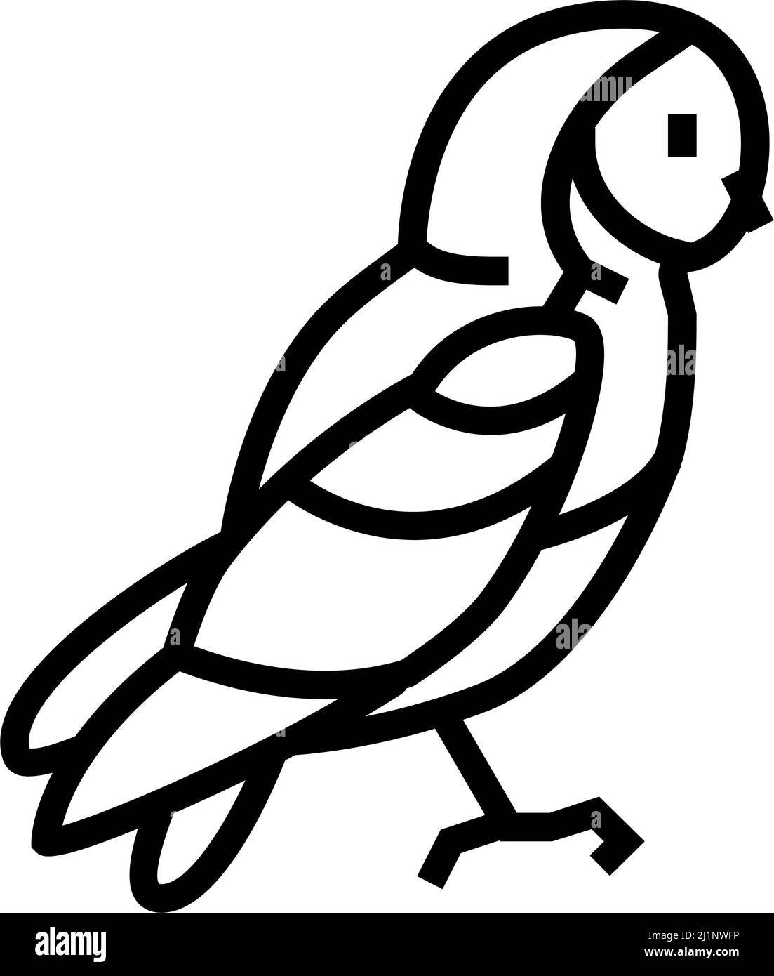 Vektorgrafik Eule Bird Line Icon Stock Vektor