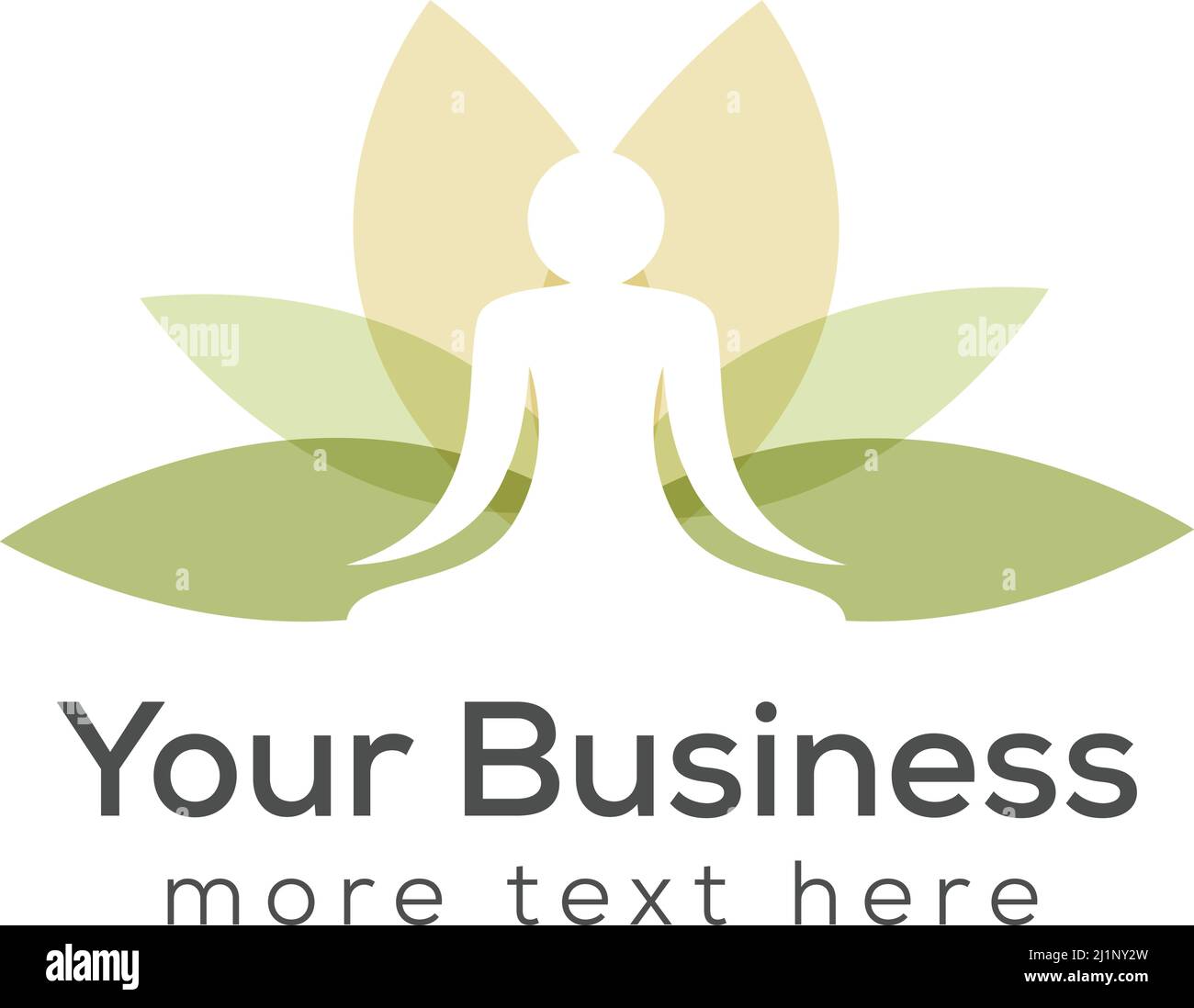 Yoga Logo Design für Yoga Unternehmen Stock Vektor