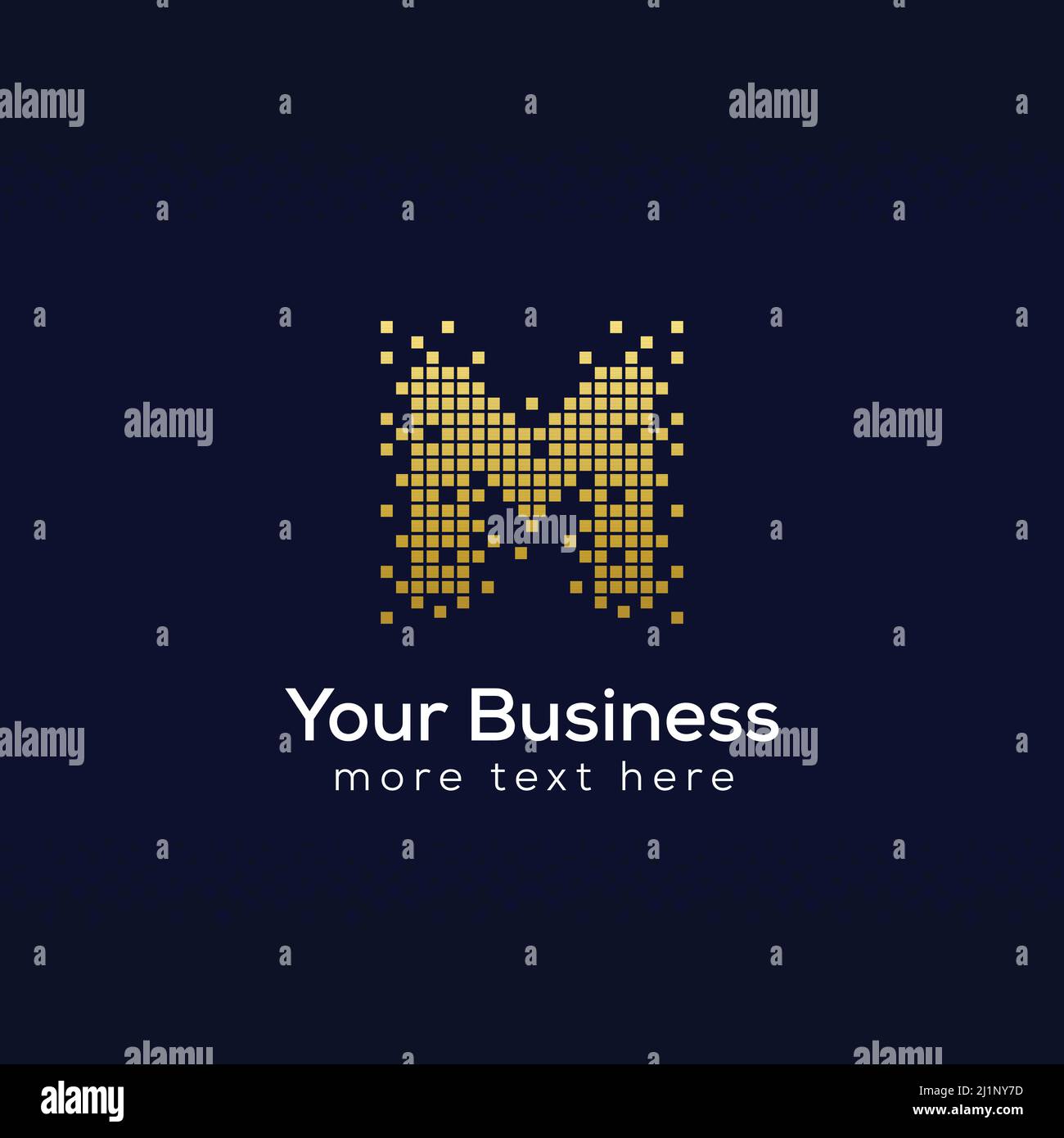 Doted M-Logo-Design Stock Vektor