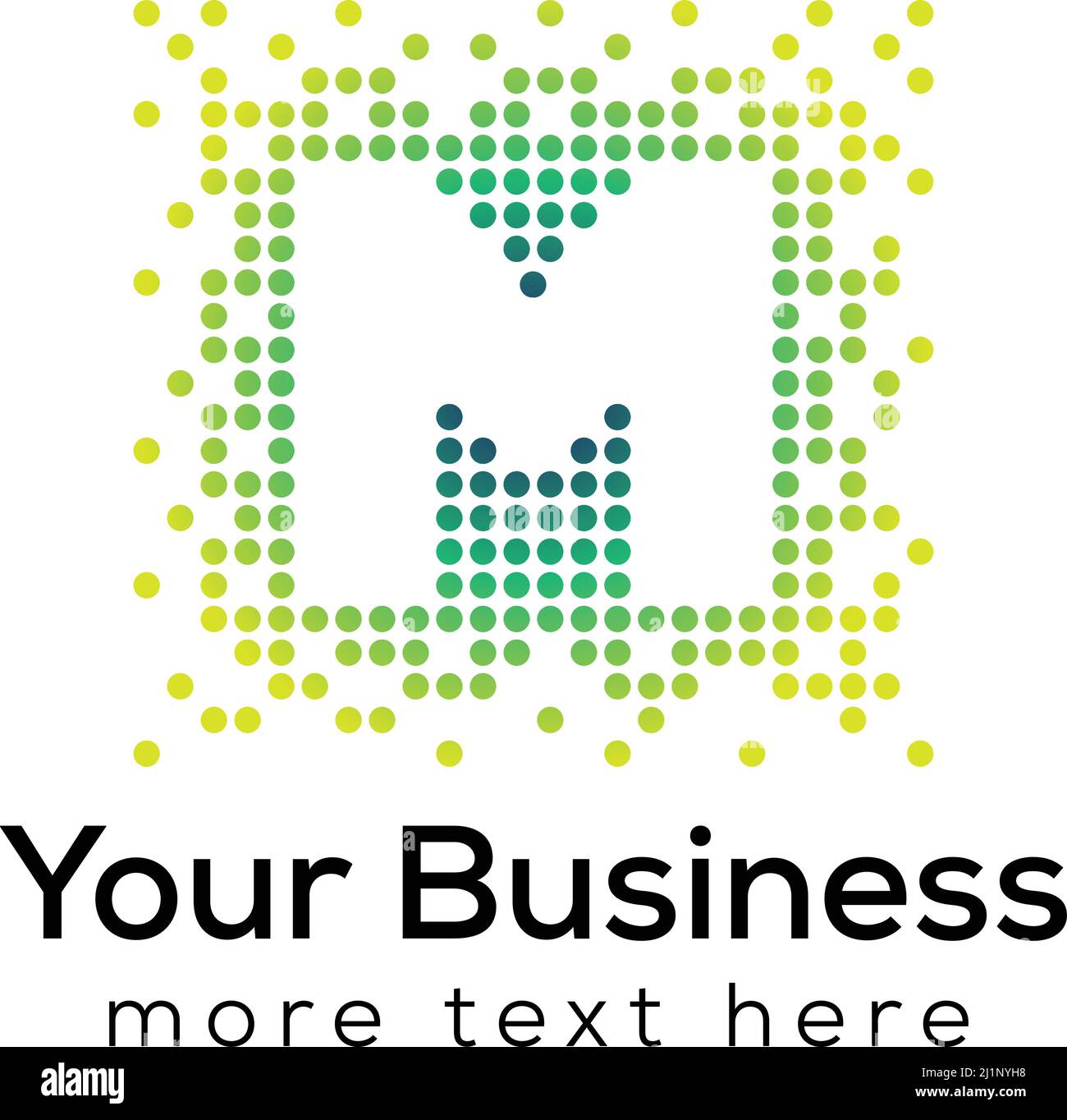 Logo mit dem Buchstaben M Pixel Stock Vektor