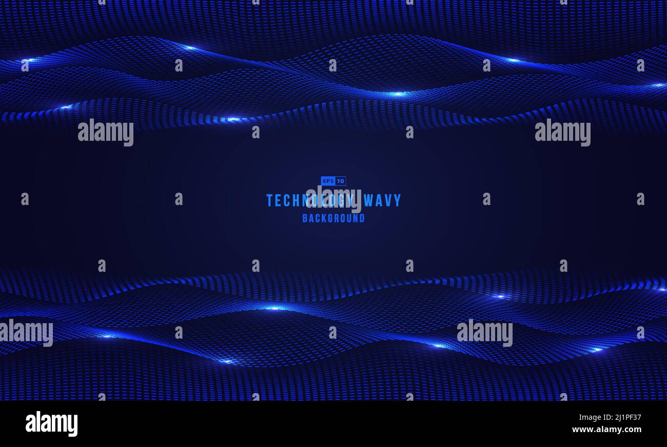 Abstrakte Technologie welliges Design Kunstwerk dekorative Vorlage. Gut organisiertes Objekt für den Verwendungshintergrund. Illustrationsvektor Stock Vektor
