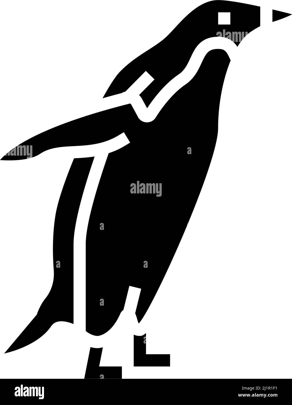 abbildung des Symbols für pinguin-Glyphen-Vögel Stock Vektor