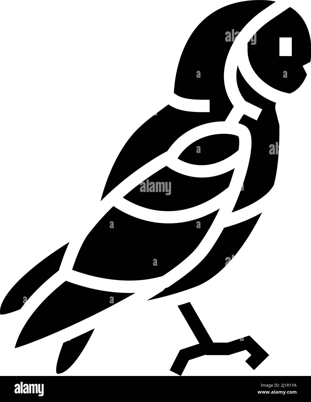 Abbildung des Symbols „Eule Bird Glyph“ Stock Vektor