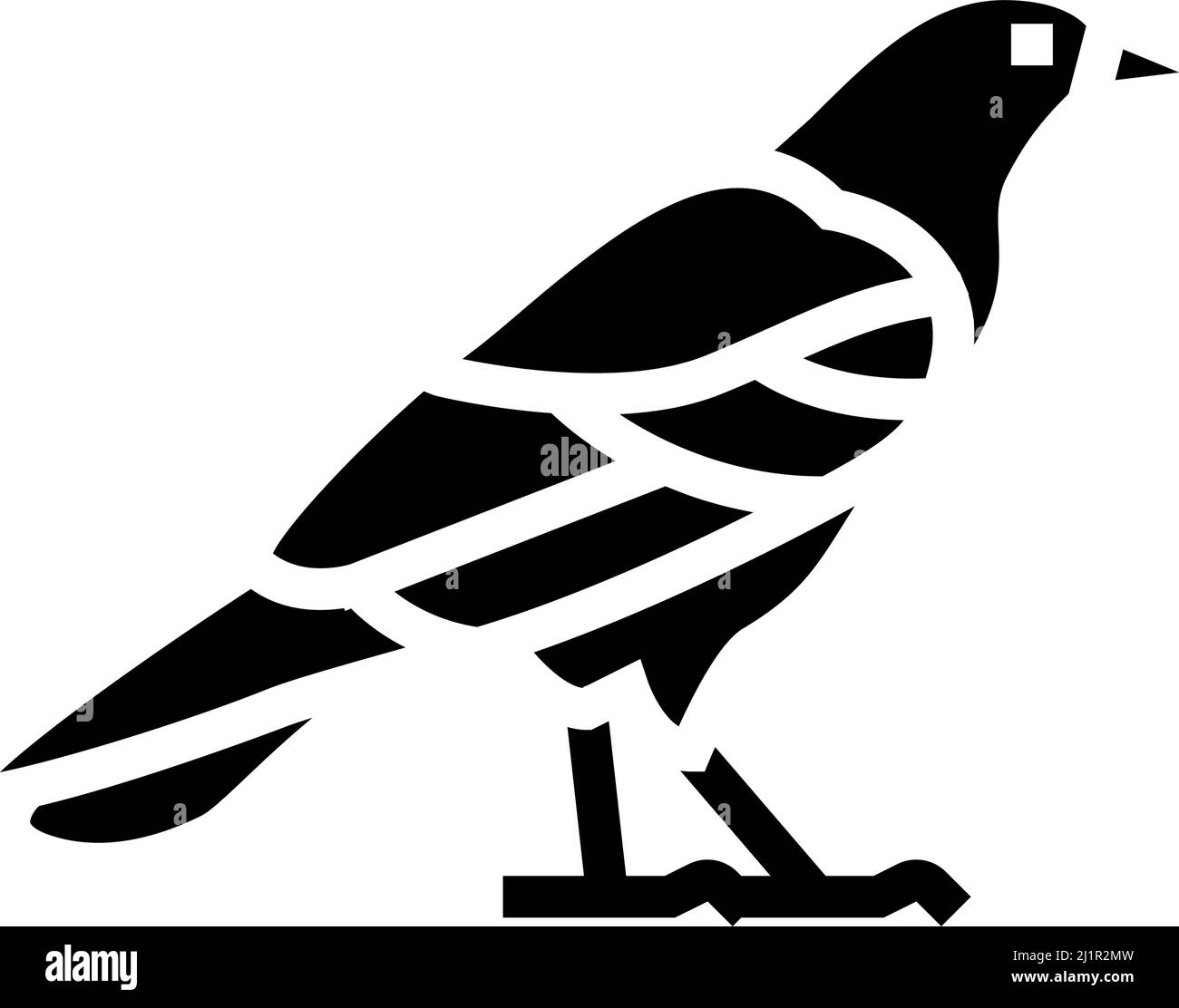 Abbildung des Symbols „Krähenvogelglyphe“ Stock Vektor