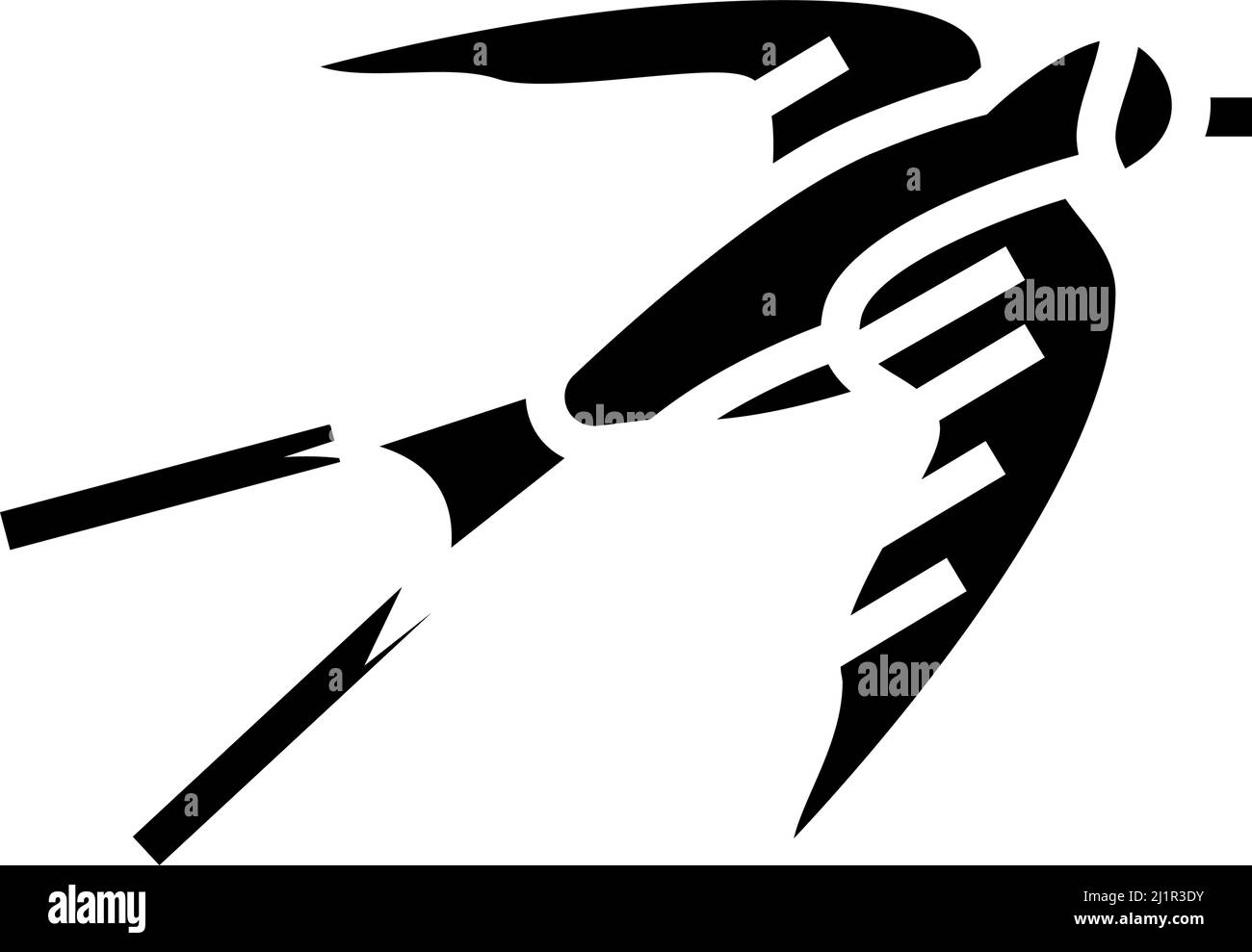 Abbildung des Symbols „Swallow Bird Glyph“ Stock Vektor