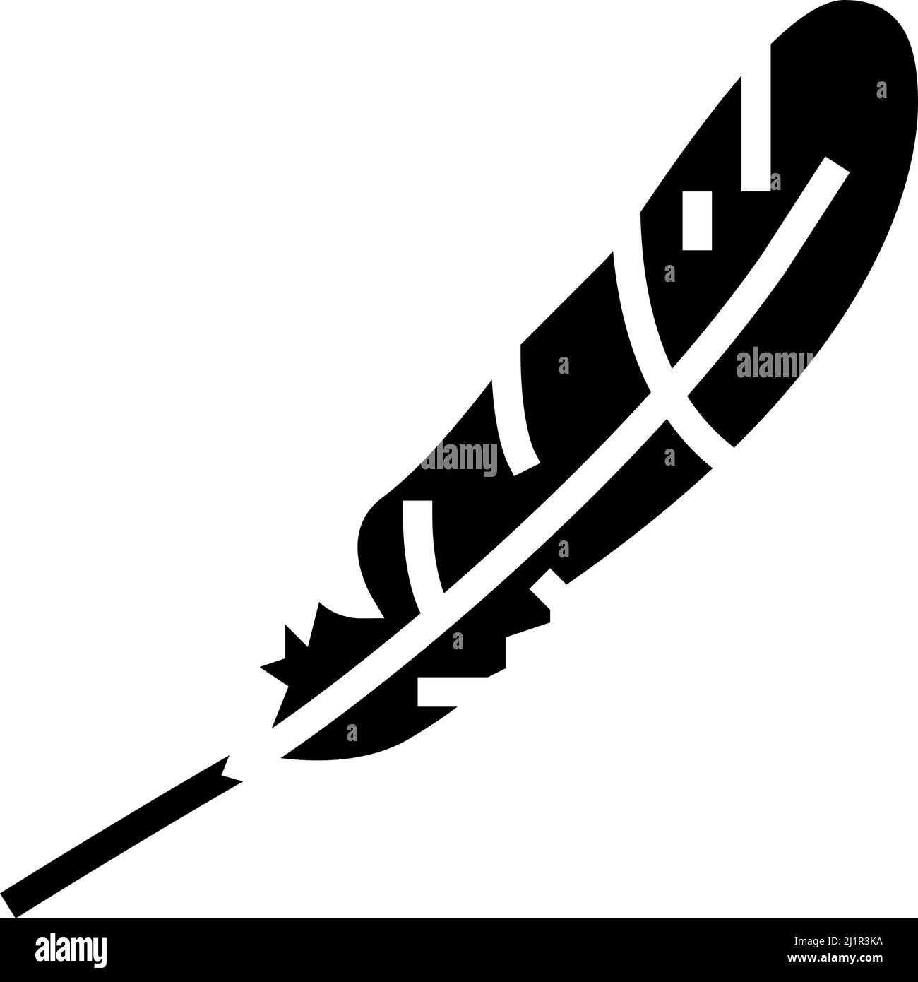 Vektorgrafik für Glyphen von Federvögeln Stock Vektor