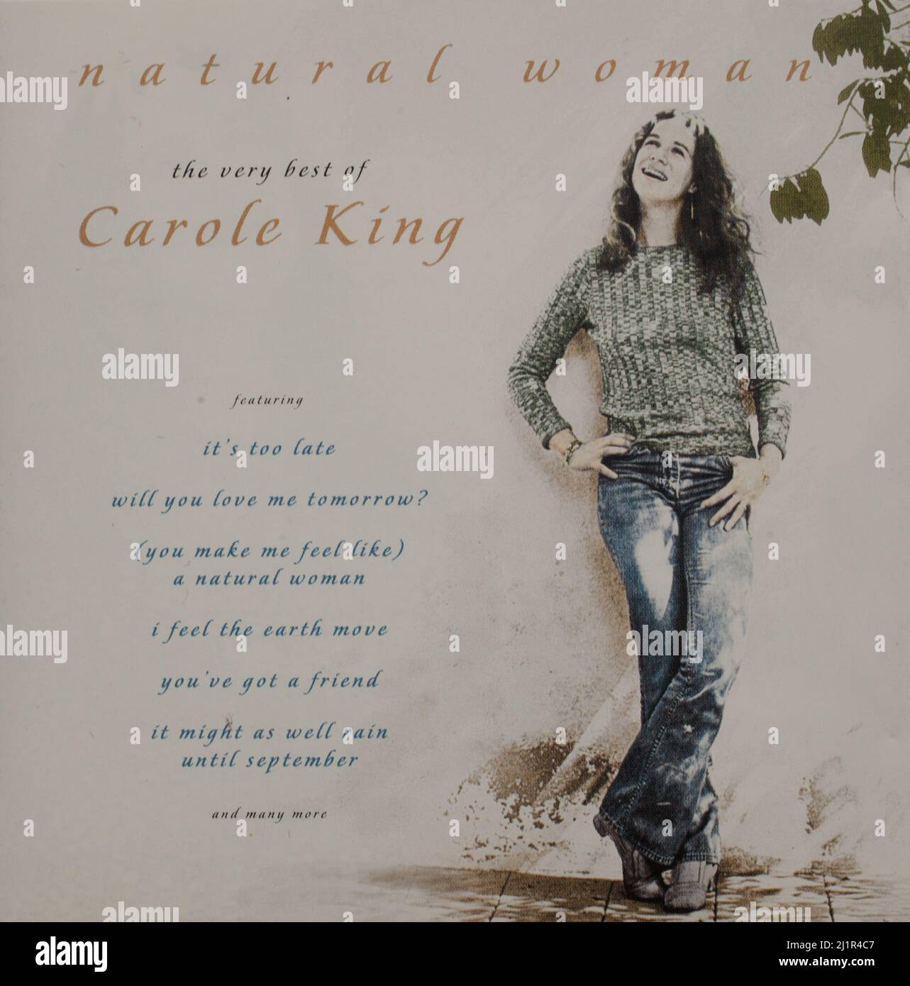 Das CD-Album Cover zu Natural Woman von Carole King Stockfoto
