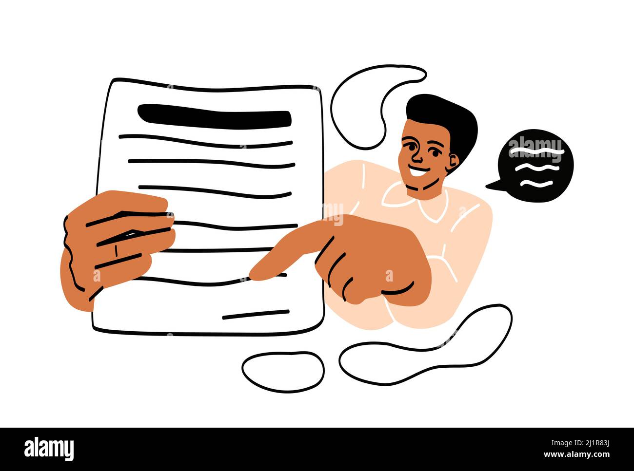 Personen, die Vertrag abstraktes Konzept unterzeichnen Stock Vektor