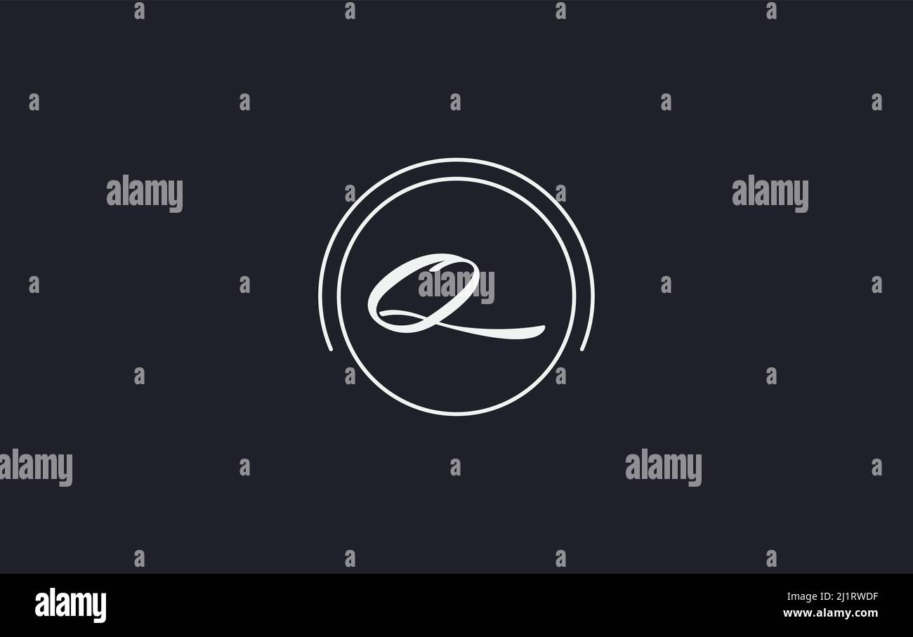Einfacher Kreis-Logo-Vektor und einzigartiges Kunst-Logo-Design mit dem Buchstaben und Alphabete-Vektor Stock Vektor