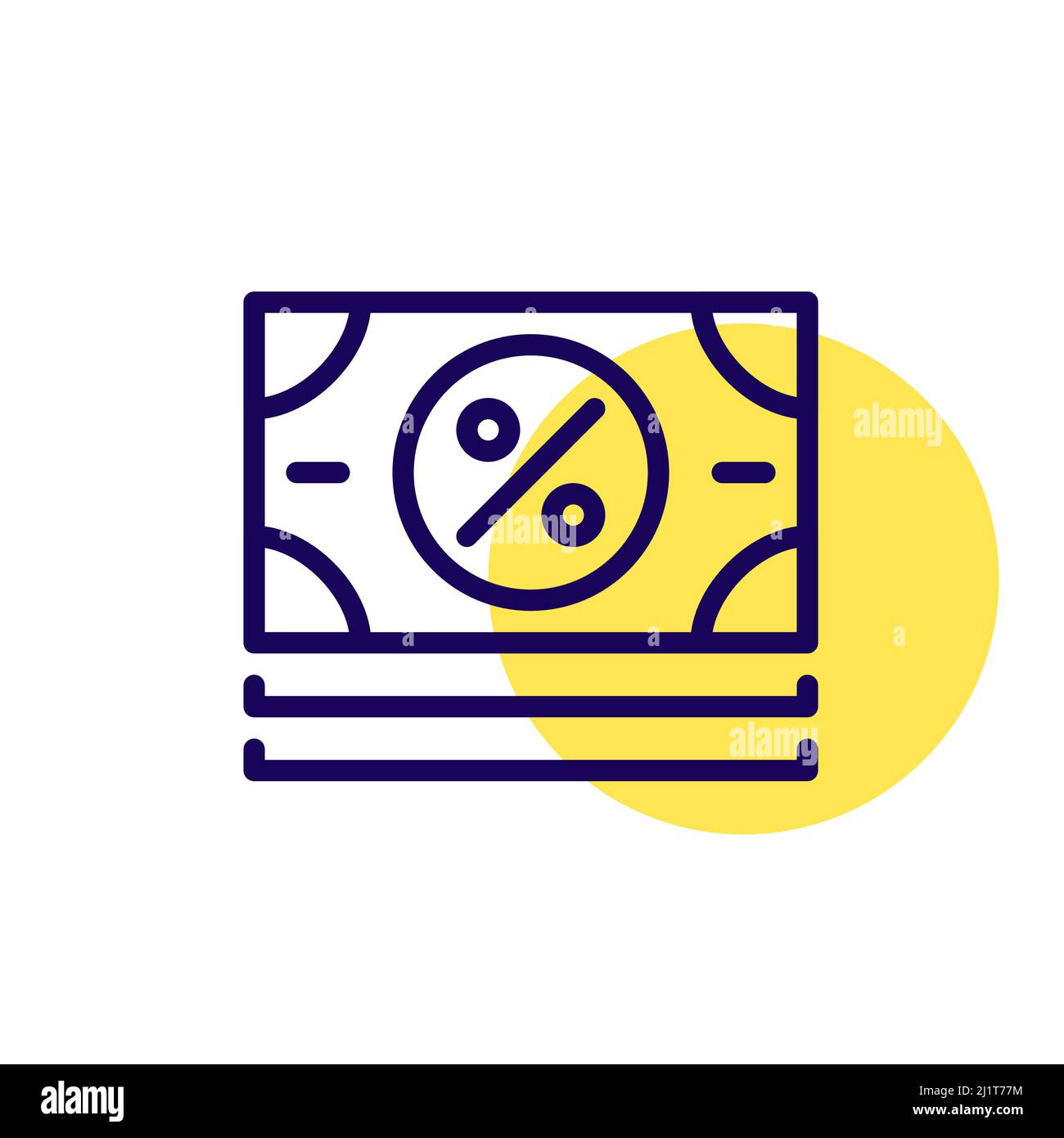 Symbol für Barkredite, Ersparnisse und Investitionen. Pixelgenaue, bearbeitbare Kontur Stock Vektor