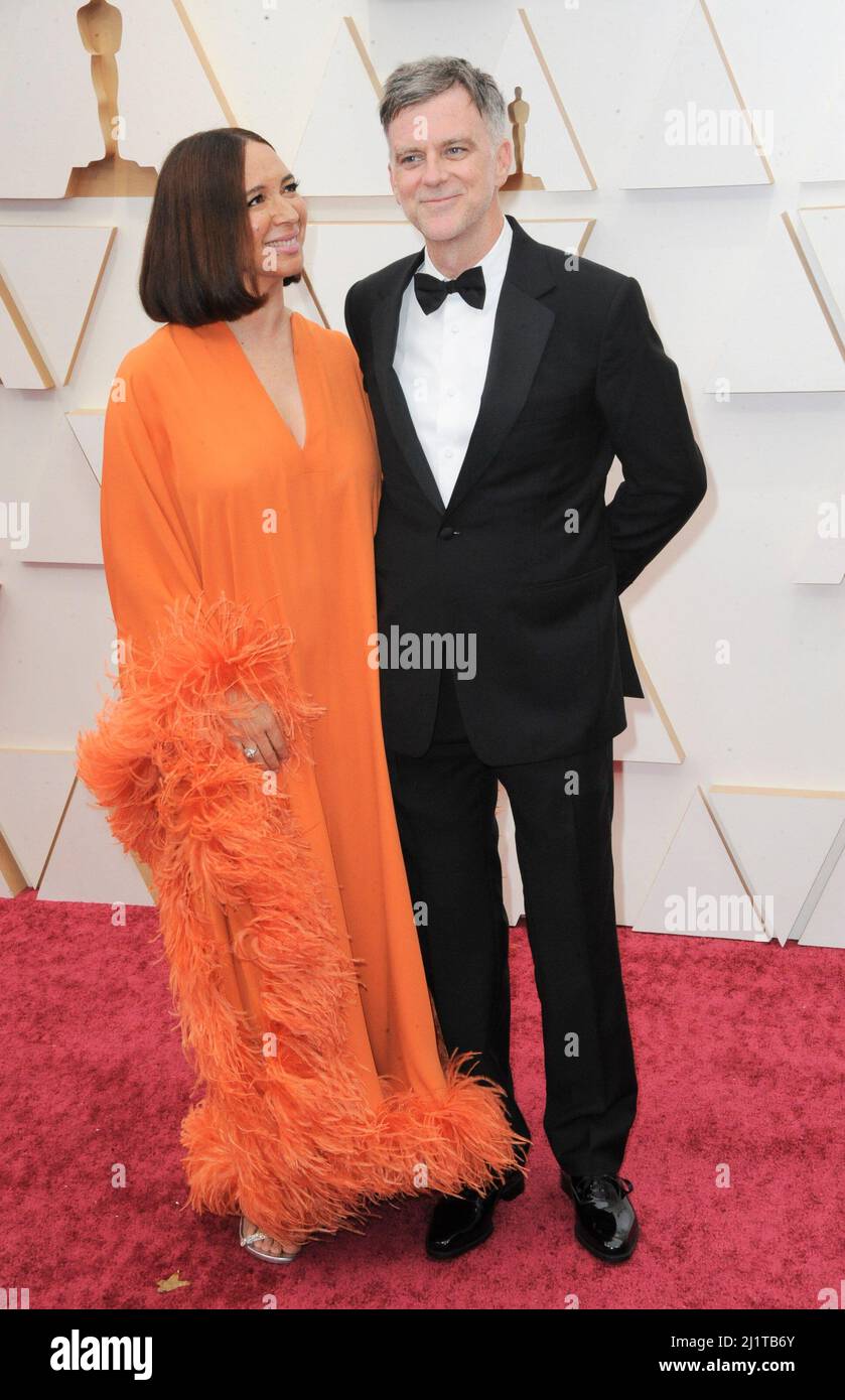 Los Angeles, Kalifornien. 27. März 2022. Maya Rudolph, Paul Thomas Anderson bei der Ankunft für die Academy Awards 94. - Arrivals 4, Dolby Theater, Los Angeles, CA 27. März 2022. Kredit: Elizabeth Goodenough/Everett Collection/Alamy Live Nachrichten Stockfoto