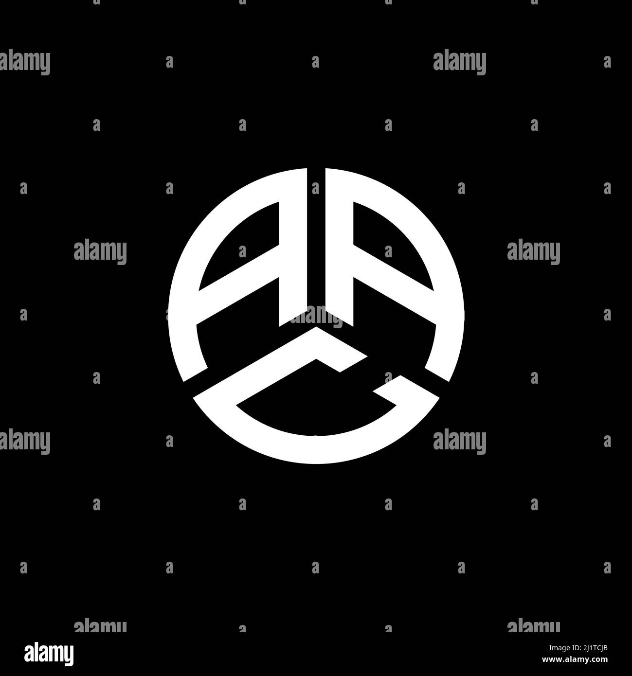AAC-Logo auf weißem Hintergrund. AAC kreative Initialen Buchstaben Logo Konzept. AAC-Buchstabendesign. Stockfoto