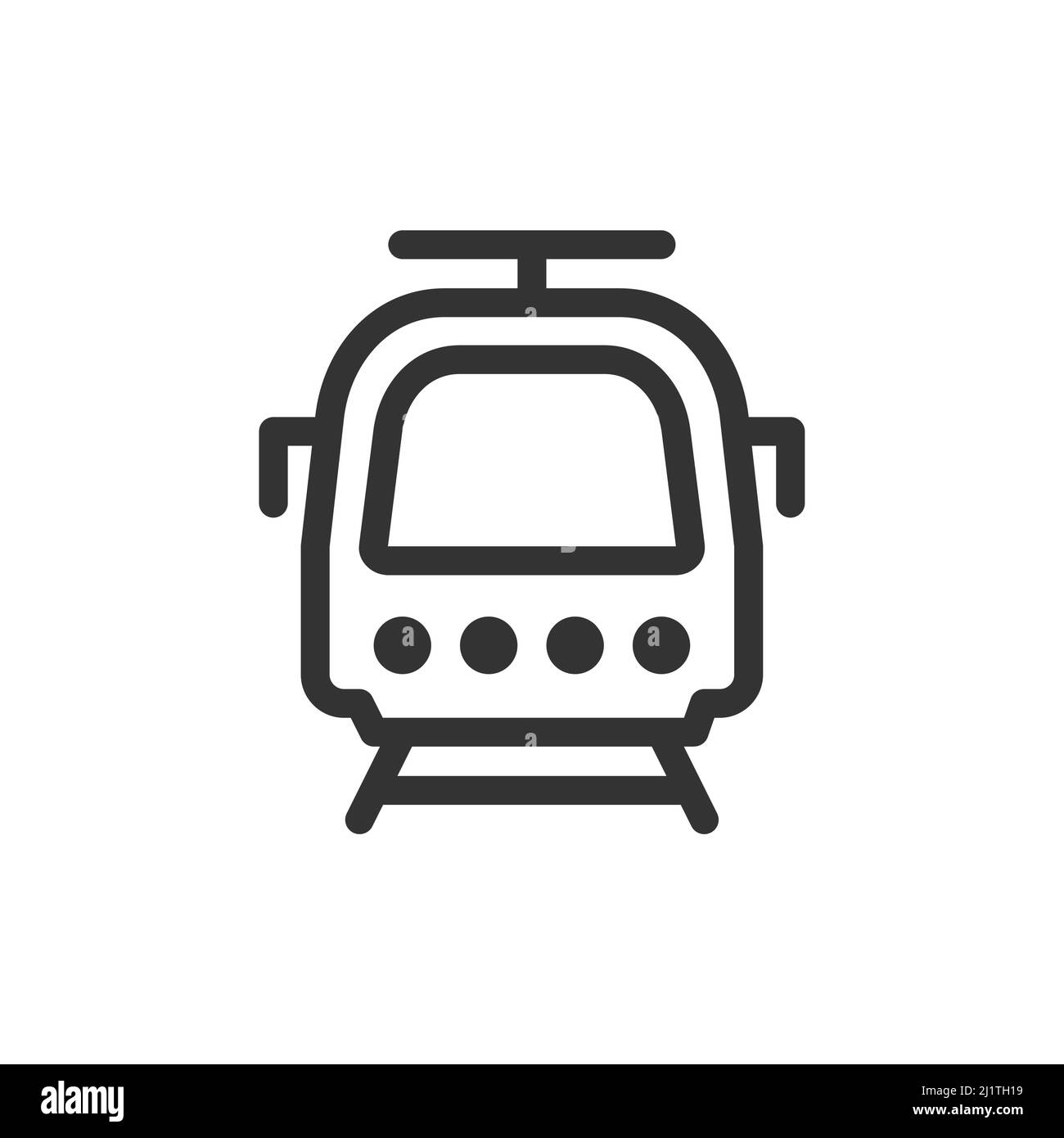 Symbol für Vektorkonturendarstellung „Train Front View“ Stock Vektor