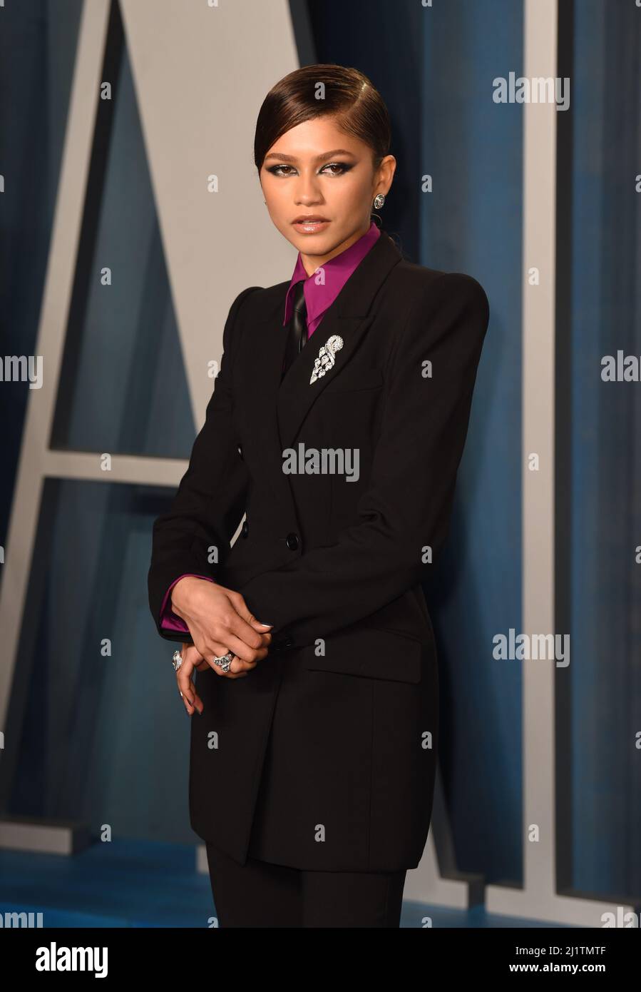 Zendaya nimmt an der Vanity Fair Oscar Party im Wallis Annenberg Center
