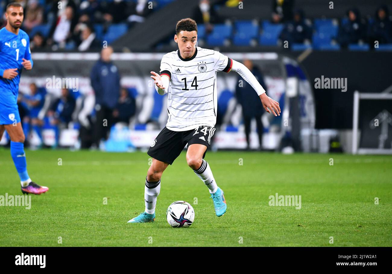 Freundschaftsspiel, PreZero Arena Sinsheim: Deutschland gegen Israel; Jamal Musiala (GER) Stockfoto