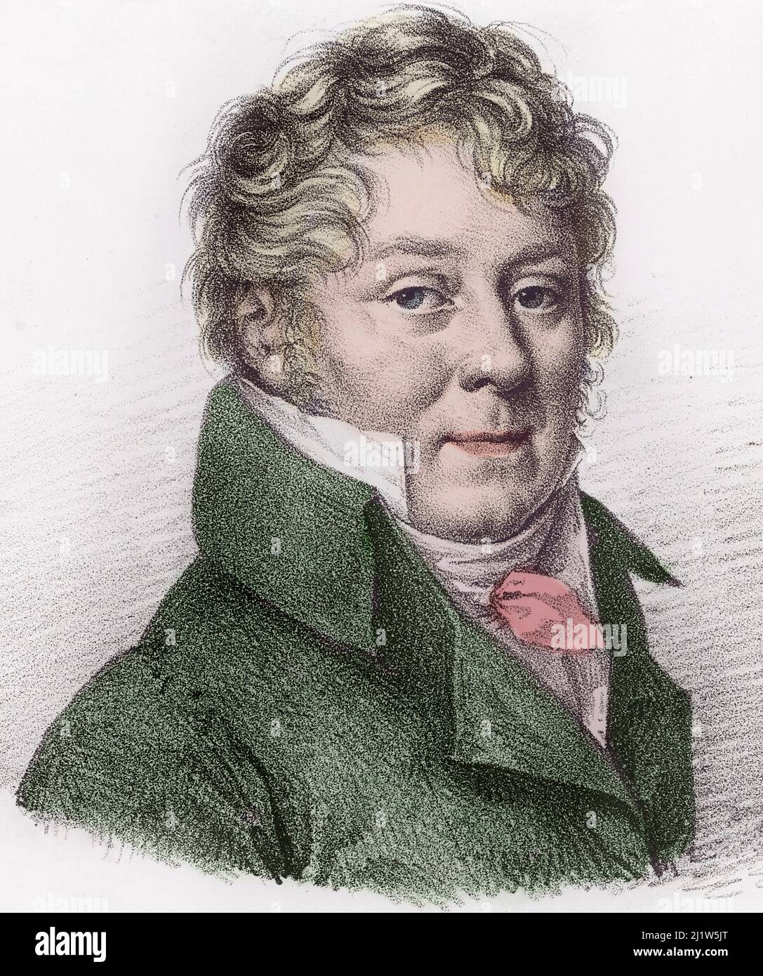 Portrait de Joseph Etienne, dit Etienne de Jouy (1764 -1846) Dramaturg et librettiste francais. Gravure d'Apres Boilly Stockfoto