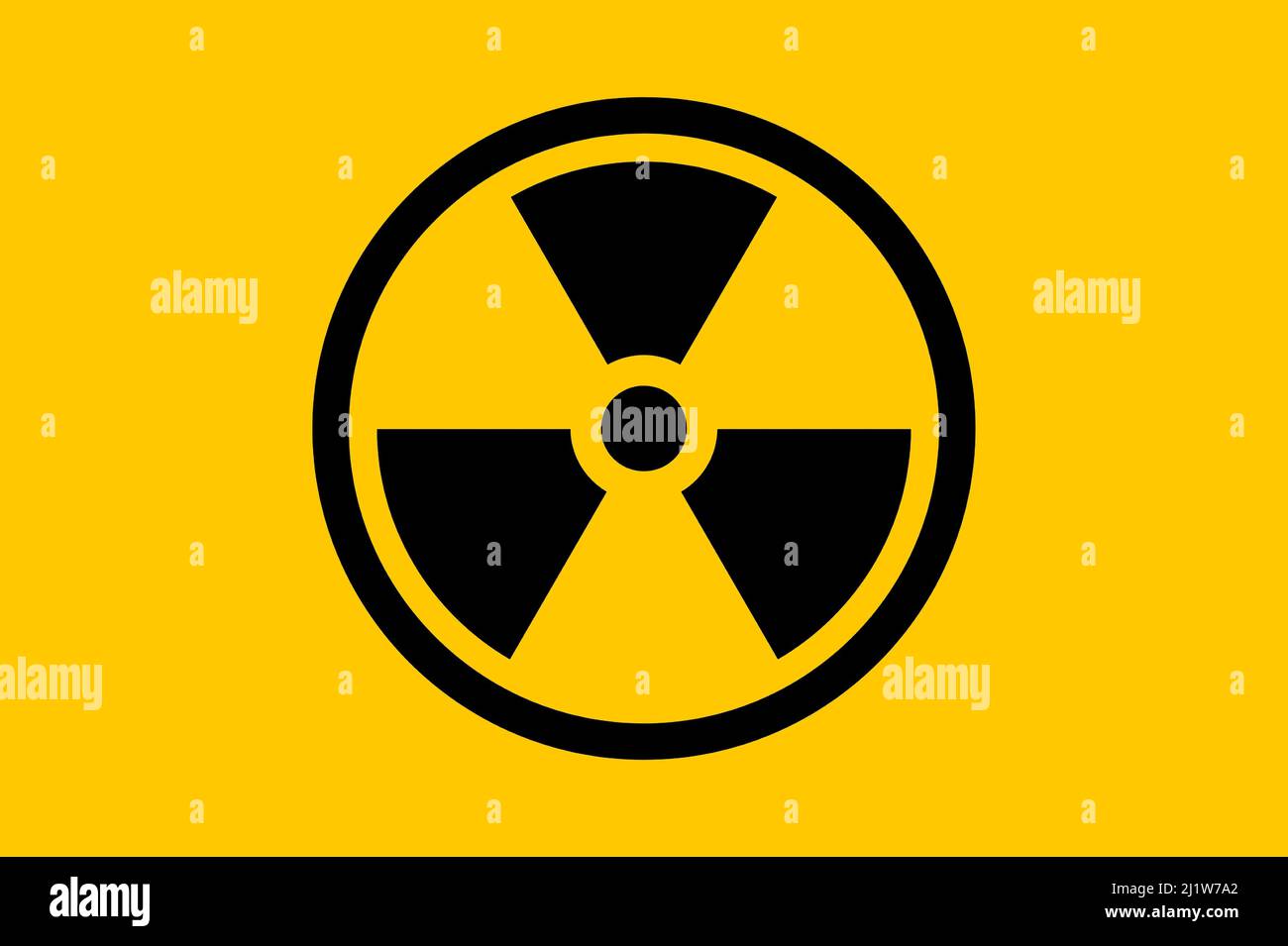 Atomwaffen. Logo-Design für Atomwaffen. Glatter Boden für einfache Auswahl. Horizontales Design. Stockfoto