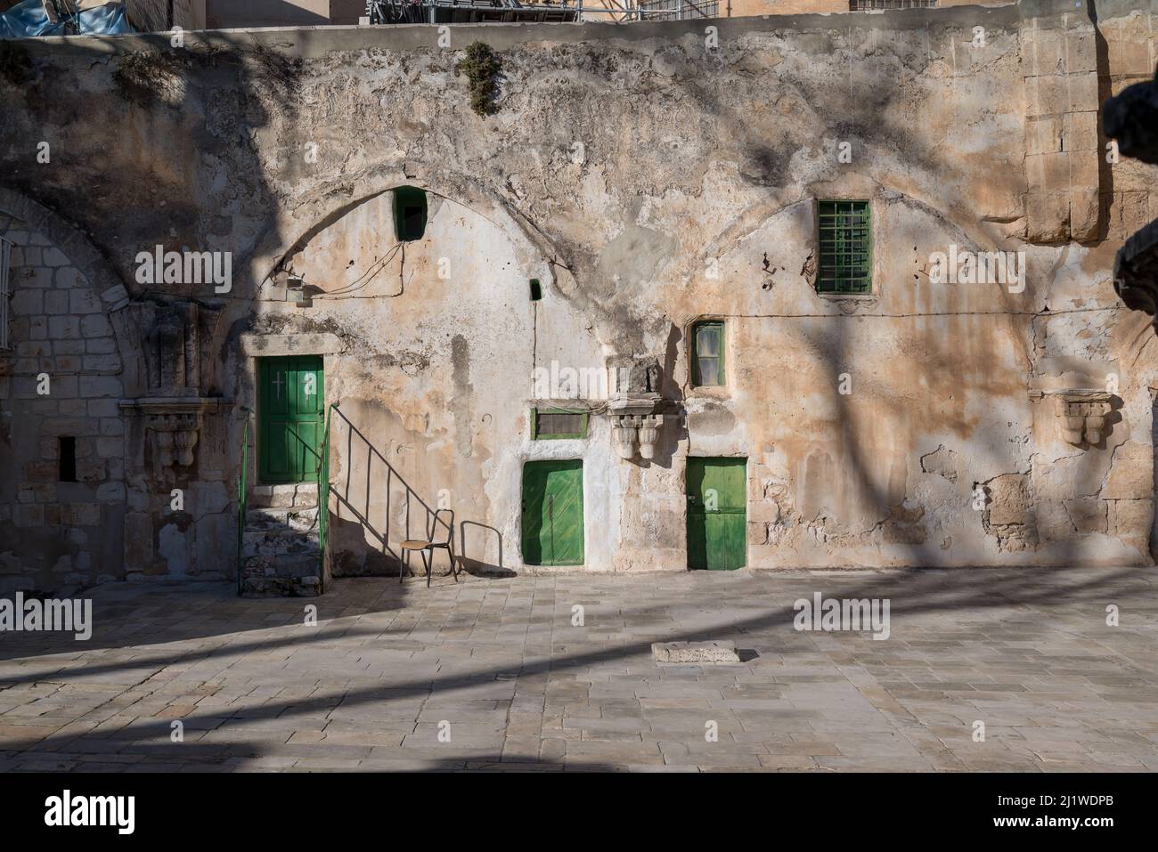 Außenansicht der Grabeskirche, christliche Viertel, Altstadt, Jerusalem, Israel Stockfoto