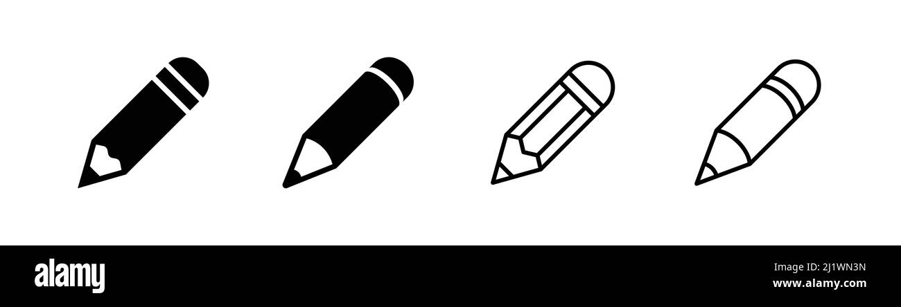 Bleistift Icon Design Element geeignet für Website, Print-Design oder App Stock Vektor