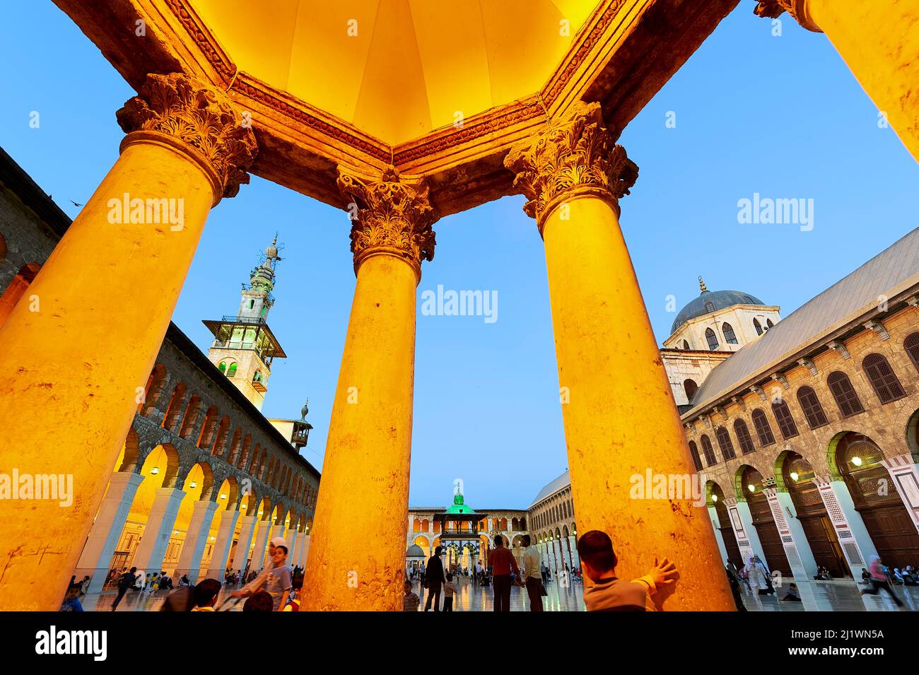 Syrien. Damaskus. Die Umayyad-Moschee (große Moschee von Damaskus) Stockfoto