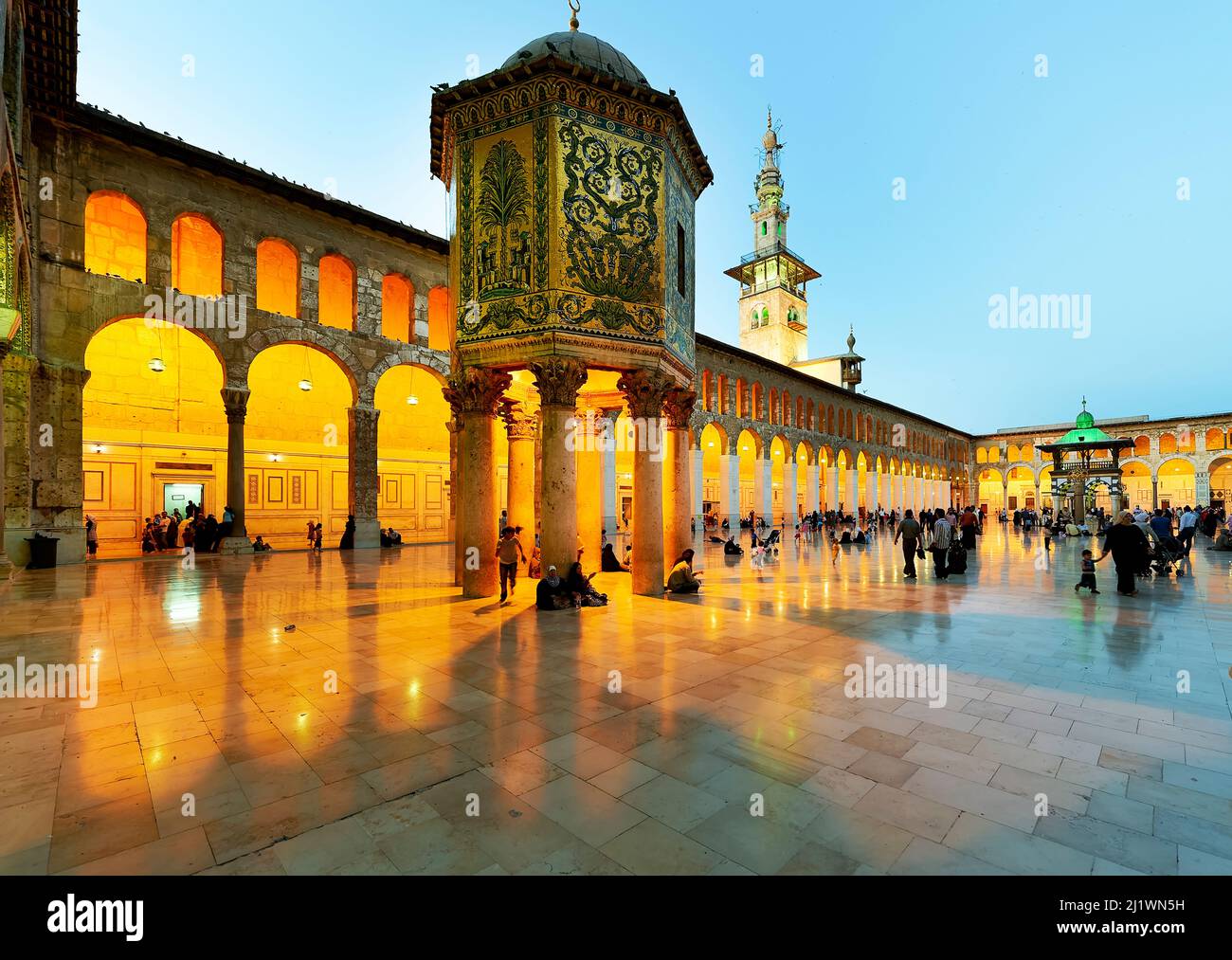 Syrien. Damaskus. Die Umayyad-Moschee (große Moschee von Damaskus) Stockfoto