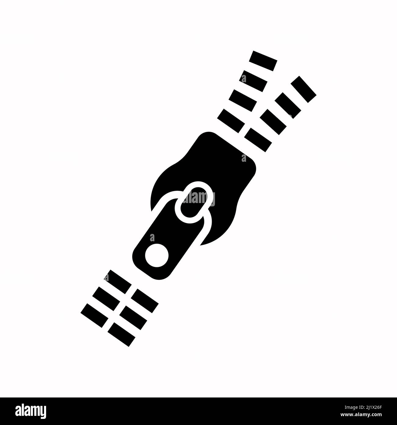 Reißverschluss-Symbol, Geschlossener Reißverschluss, Jacke Reißverschluss, Reißverschluss Ziehen Vektor Illustration Hintergrund Stock Vektor