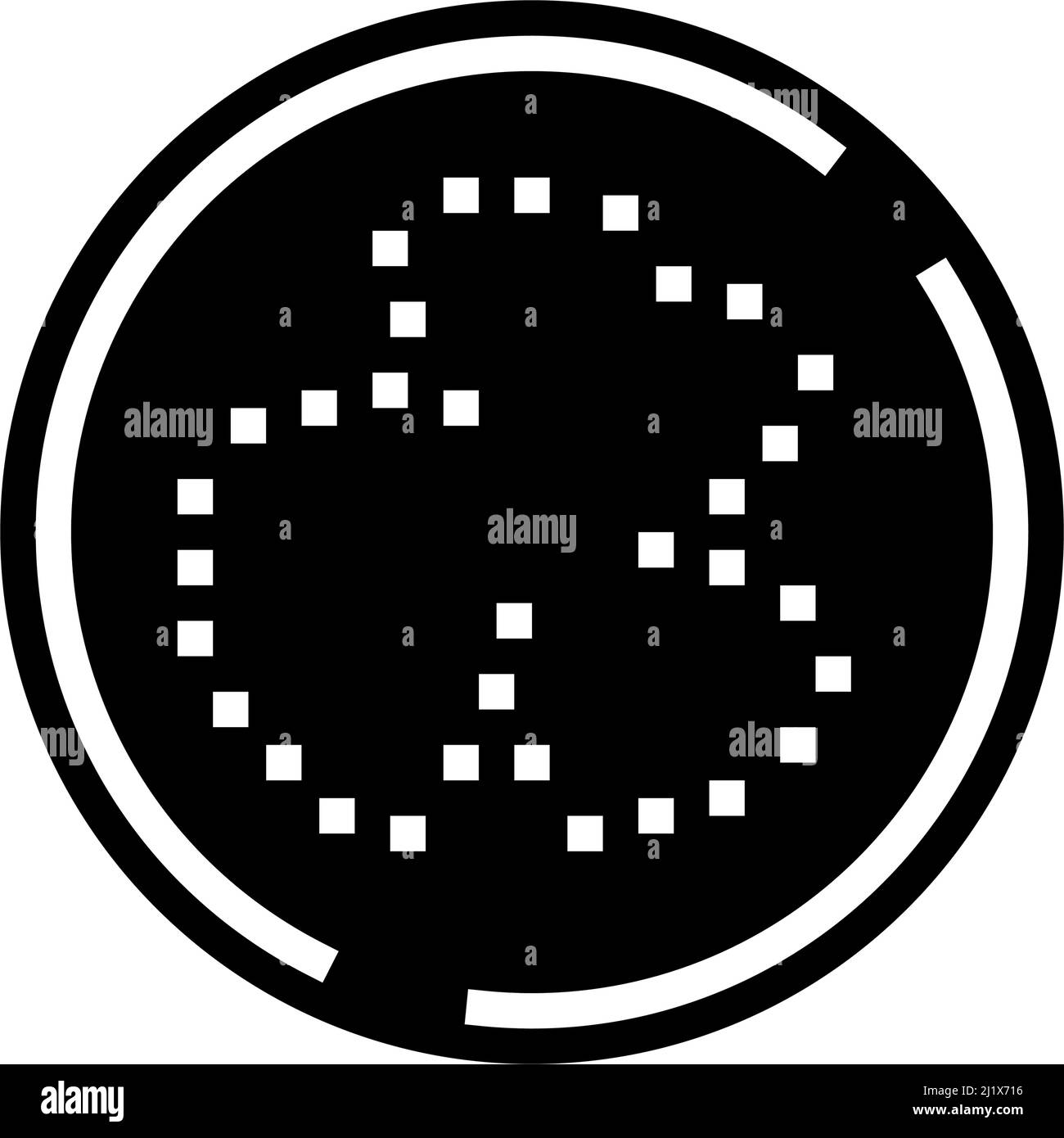 Abbildung des Symbols „Slice Aubergine Glyph“ Stock Vektor