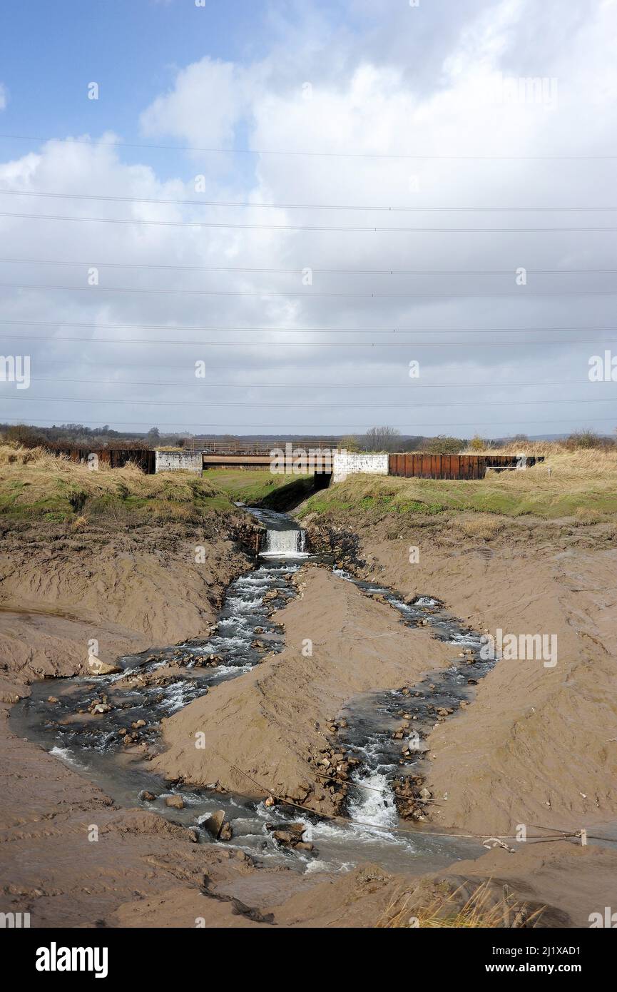 Brücke über die St. Pierre pill, in der Nähe von Portskewett. Stockfoto