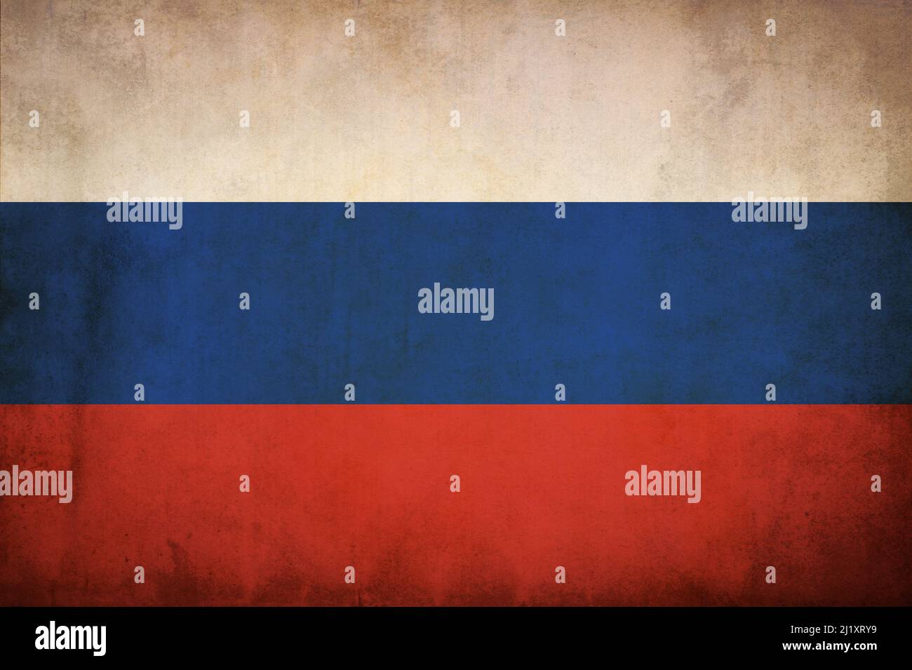 Alte Grunge Flagge Russlands Stockfoto