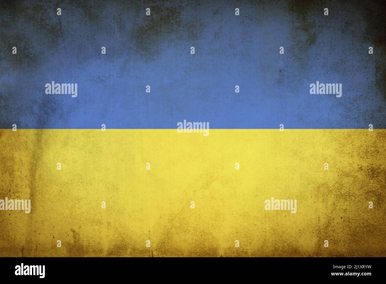 Alte Grunge Flagge der Ukraine Stockfoto