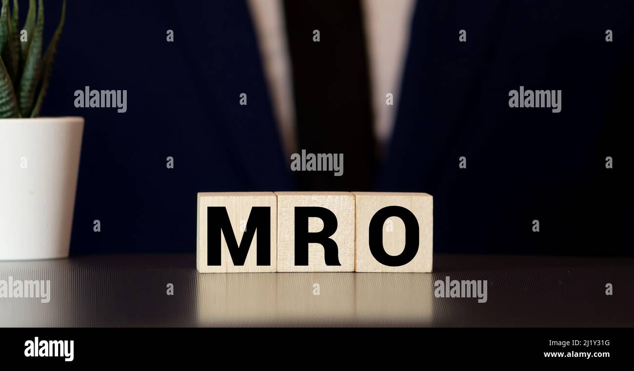 MRO-Wartung, -Reparatur und -Betrieb, Business Finance-Konzept. Stockfoto