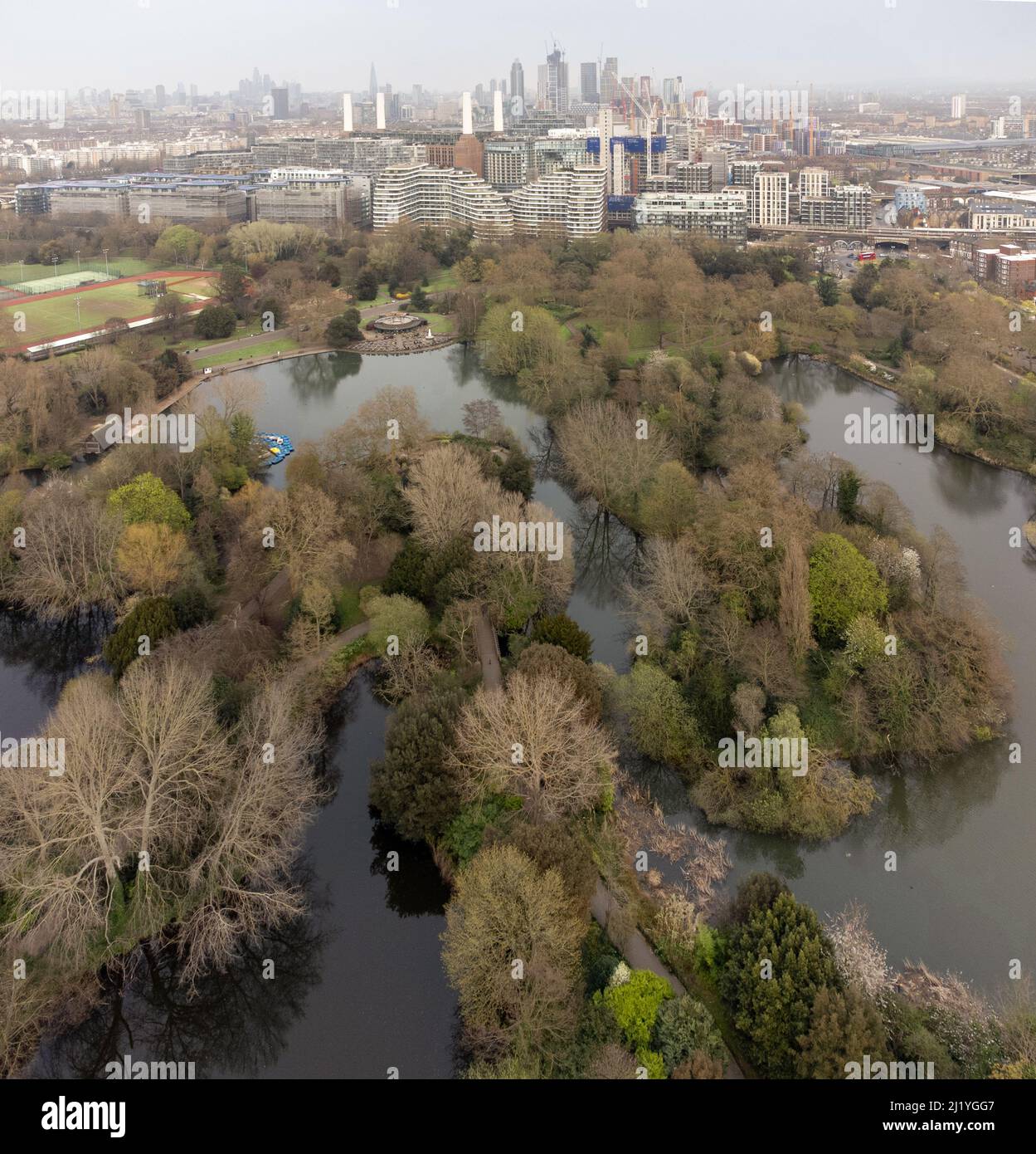 Battersea Park, Bootsteiche, Wandsworth, London Stockfoto